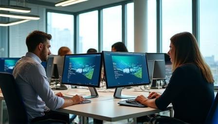 Team LogiTel al lavoro nella sede di Milano